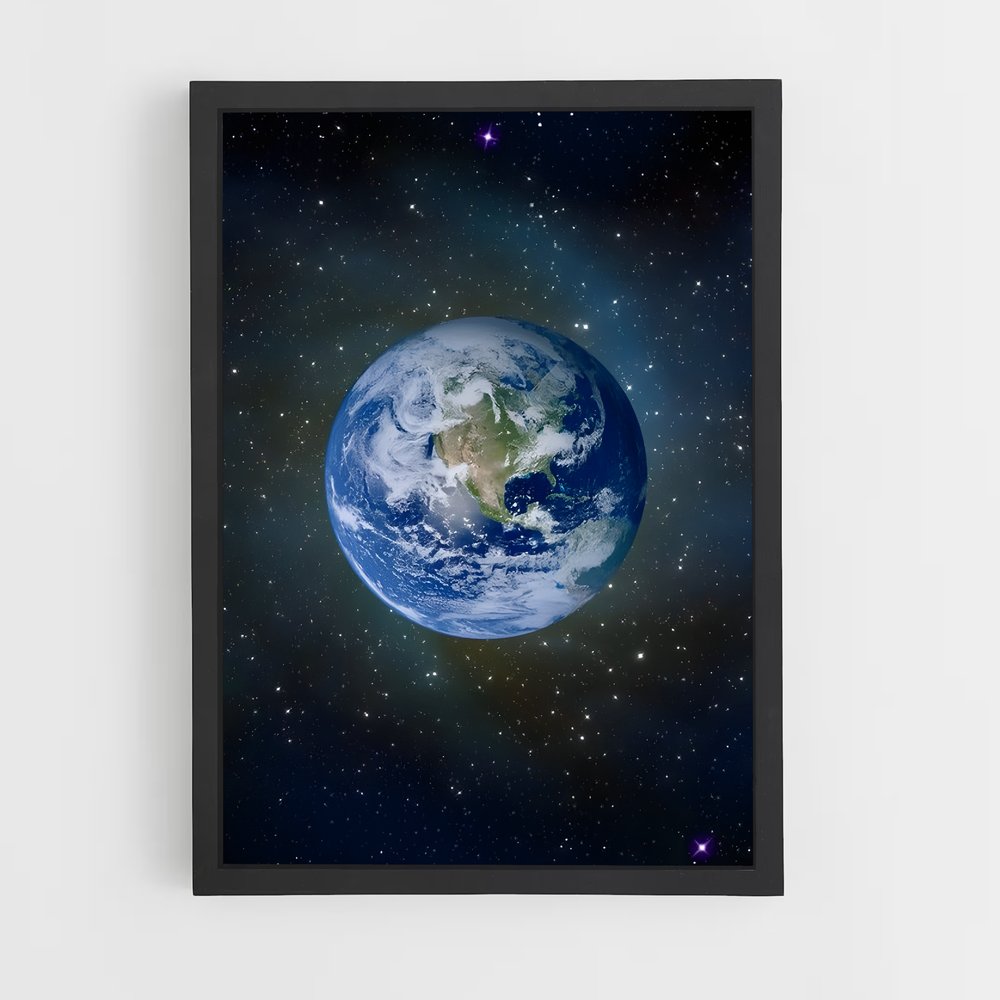 Poster Terre magnifique depuis l'espace – affiche Système solaire (vue 2)